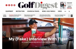 “偽のインタビュー記事”に激怒(米ゴルフダイジェストWEBサイトより引用)