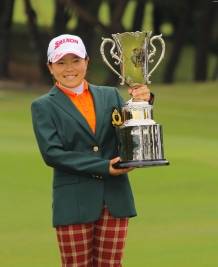 昨年アマながらツアー制覇を達成した勝みなみ、2勝目なるか?!(撮影:ALBA)