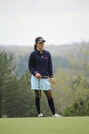 藤田光里、首位タイでハーフターン!(撮影:ALBA)