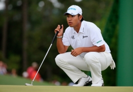 日本人史上最少ストロークを記録した松山 (Photo by Jamie Squire/Getty Images)
