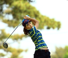 上田桃子、怪我は完治せずも2日連続60台で3位!(撮影:福田文平)
