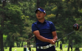 飛距離が伸びたドライバーを手に見事掴んだツアー初優勝!(撮影:ALBA)