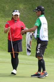 2週連続優勝を狙う吉田弓美子(撮影:ALBA)