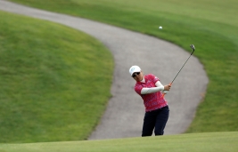 宮里美香、この日ショットは良かったがパットが決めきれず… (Photo by Vaughn Ridley/Getty Images)