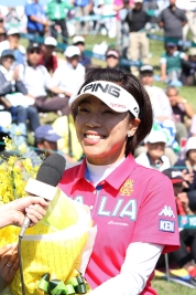 9年ぶりVの大山志保が賞金ランク10位に浮上!(撮影:ALBA)