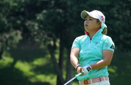 4位タイの東浩子、上がり2ホールが痛かった(撮影:ALBA)