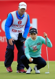 堂々首位発進を決めたキム・ヒョージュ!(Photo by David Cannon/Getty Images)