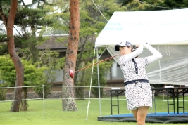 2週連続優勝を狙う西山ゆかり(撮影:ALBA)