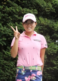 2勝目を目指すということでVサインの勝みなみ