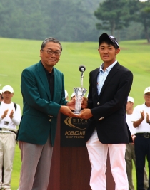 今大会アマチュアとして唯一決勝ラウンドに残った金谷拓実(撮影:ALBA)
