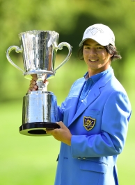国内ツアー今季初戦でツアー12勝目を挙げた石川遼(撮影:上山敬太)