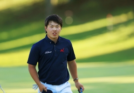 難コース・三好CCでアマ唯一予選突破を果たした今野大喜(撮影:岩本芳弘)
