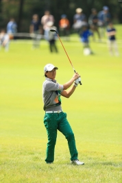 石川遼、首位とは3打差にひらいたが後半で逆転を狙う(撮影:岩本芳弘)