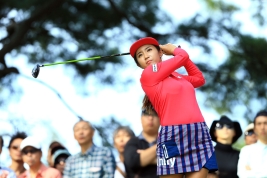賞金ランク1位のイ・ボミ、優勝争いには加われなかったが4位でフィニッシュ(撮影:福田文平)