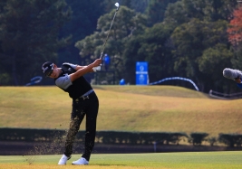 今季4勝のキム・キョンテ、単独首位で決勝ラウンドに突入(撮影:ALBA)