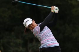 初日首位に立った畑岡、ドライバーは平均260ヤードの飛ばし屋(撮影:ALBA)