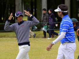 B・ワトソンとのラウンドを楽しみにしていた石川遼(撮影:上山敬太)