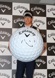 キャロウェイゴルフとボール契約を締結した石川遼(撮影:ALBA)