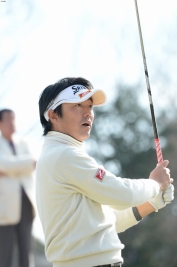 9バーディ・ノーボギーと圧巻のプレーでトップを走った山下和宏!(撮影:高木昭彦)