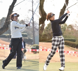 ALBAプロアマで2016年初戦を迎えた福嶋浩子と佐藤靖子(撮影:山代厚男)