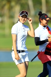 佐藤絵美が“まさか、まさか”のプロ初優勝!(撮影:福田文平)