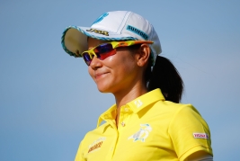 宮里藍、後半にやっとグリーン感触がつかめた(Photo by Kevin C. Cox/Getty Images)
