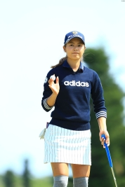 オフのトレーニングの成果を早速発揮!首位発進を決めた松森彩夏(撮影:福田文平)