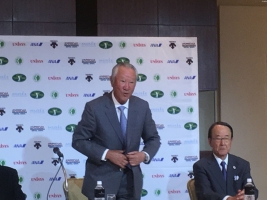 新会長に就任した青木功(撮影:ALBA)
