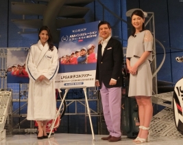 橋本マナミ、関根勤、古閑美保が米国女子メジャー初戦「ANAインスピレーション」の見どころを語った(撮影:ALBA)