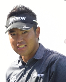 久々のサンバイザー姿でプロアマに出場した松山英樹(撮影:上山敬太)