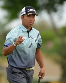 予選ラウンド2日間をトータル5アンダー・16位タイで終えた松山(撮影:上山敬太)