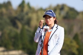 大江香織、劇的4年ぶりに優勝!会見では涙も…(撮影:ALBA)
