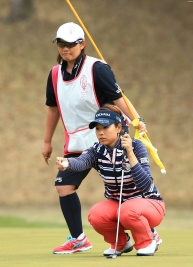 この日6バーディを奪った森田理香子!(撮影:岩本芳弘)