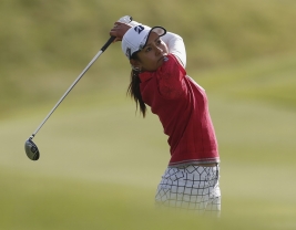 出入りの激しい内容ながら8位タイスタートを決めた宮里藍(撮影:GettyImages)