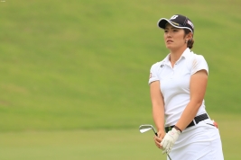 渡邉彩香はノーボギーの67で16位タイに浮上した(撮影:ALBA)