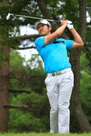 16番パー5でアルバトロスを記録した武藤俊憲(撮影:ALBA)