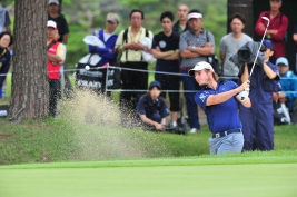 今季米ツアールーキーで勝利をあげているグリッロは日本ツアー初参戦初勝利に王手(撮影:岩井康博)