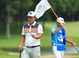 2週連続Vの見える位置につけた谷原秀人(撮影:米山聡明)