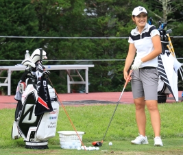 ホステス大会開幕へ調整を行った渡邉彩香(撮影:ALBA)