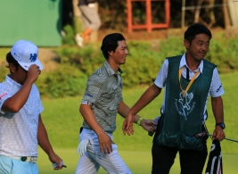 3アンダー・2位でホールアウトした石川遼(撮影:赤澤亮丈)