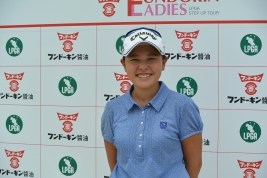 “耐えるゴルフ”で首位タイと好発進の山口莉穂(写真提供LPGA)