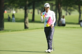 暫定8位タイにつける横峯さくら(撮影:GettyImages)