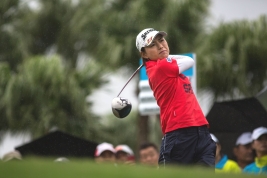 4アンダーの14位タイで終えた横峯さくら(撮影:GettyImages)