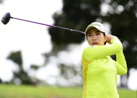 首位タイスタートを決めた笠りつ子 今季3勝目を狙う(撮影:上山敬太)