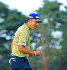 逃げ切りで優勝を飾った松山英樹(撮影:米山聡明)