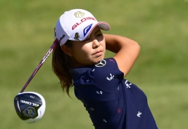 松森彩夏のショット力を支えるクラブとは(撮影:上山敬太)