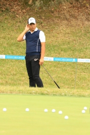 入念にコースをチェックする14歳・三田真弘(撮影:秋田義和)