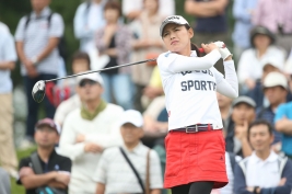 1アンダー暫定22位タイにつけている横峯さくら(撮影:GettyImages)
