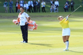 2年連続賞金女王へ!イ・ボミは勝利で差を広げられるか(撮影:小路友博)
