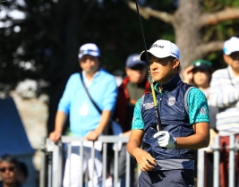 1打差2位タイの好位置で初日を終えた今平周吾(撮影:標英俊)